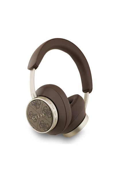 Guess Lisanslı PU Metal Klasik Yazı Logolu Kulak Üstü Bluetooth Kulaklık Kahv...