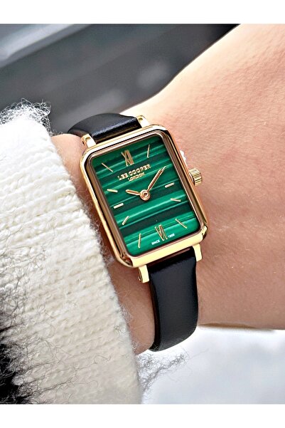 Lee Cooper Special Design Leather Cord Black-Green Color Women Wrist Watch Lc...