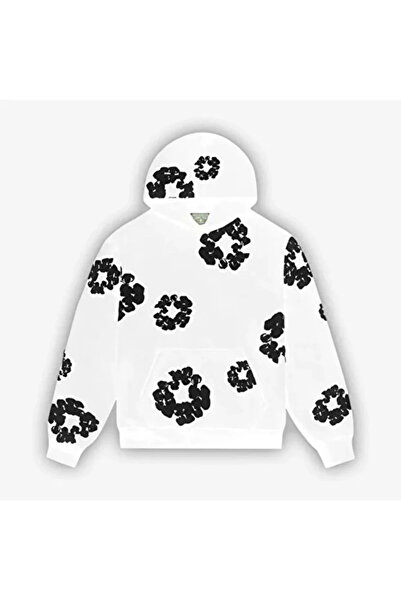 bellanova Black 3 Thread Embossed Rose Detailed Oversize Sweatshirt