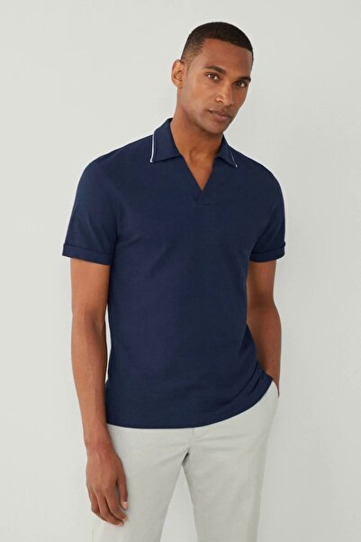 Hackett London Μπλούζα πόλο με μπορντούρα HM563276