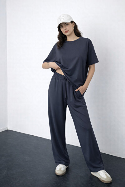 İMVAGO طقم بنطلون تي شيرت مودال أوشا للسيدات