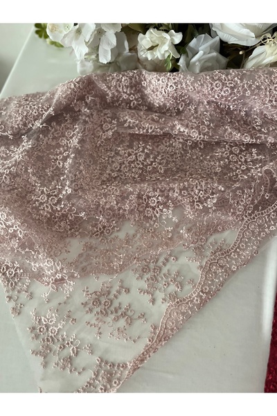 LE FANTASİA Dantelă din tul cu bordură și șireturi - Dantelă Lez - Tul cu mod...