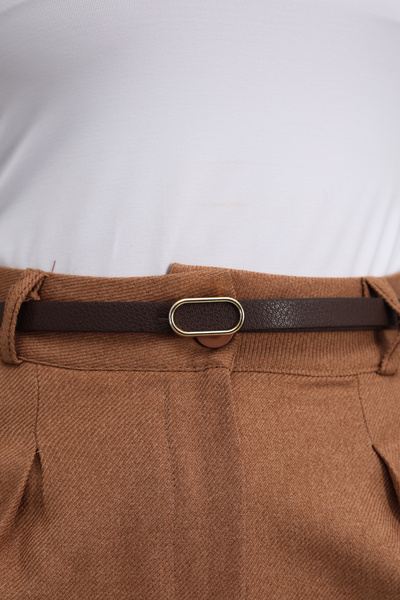 ARLIVA Leather Detail Finger Buckle Women's Pants, Dress, Jacket Belt