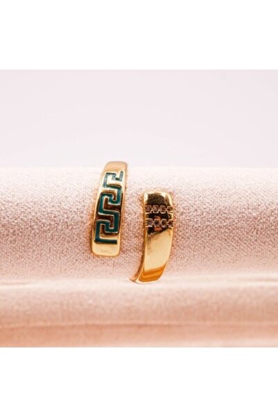 unbranded خاتم عصري بتصميم المفتاح اليوناني المفتوح - خاتم إكسسوار عصري بلون ...