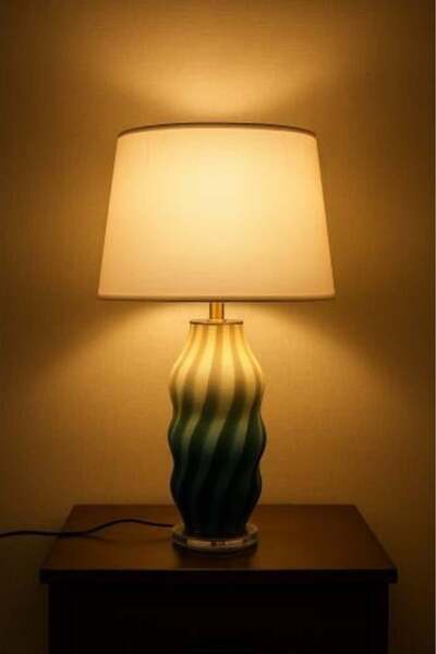 Generic Ceramic Table Lamp in Blue Gradients