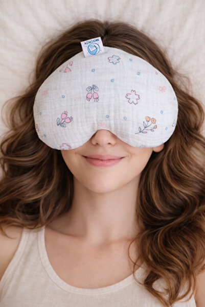 moonzy - minimalist & cozy Муслинова възглавница за очи, пълна с елда – калъф...