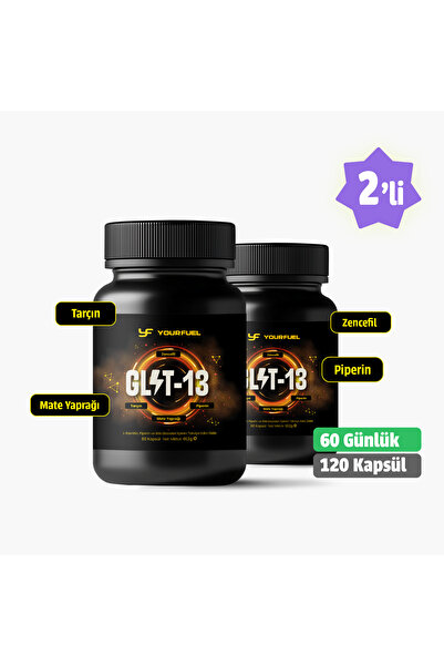 yourfuel GL1T-13 L-Karnitin & Bitkisel Ekstreli 120 Kapsül (60 Günlük) 2’li P...