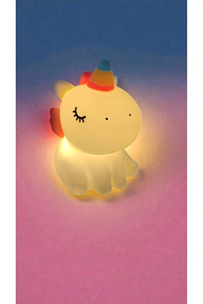 FAMEMUS ACCESSORY Unicorn Dekoratif Masa Gece Lambası Boyut:16cm