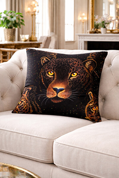 Gizo Home غطاء وسادة مزخرف بنمط الفهد البوهيمي المطبوع رقميًا بتقنية 5D، قطعة...