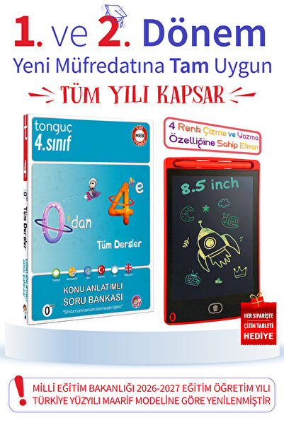 Tonguç Yayınları 0'dan 4'e 4. Sınıf Tüm Dersler Konu Anlatımlı Soru Bankası |...