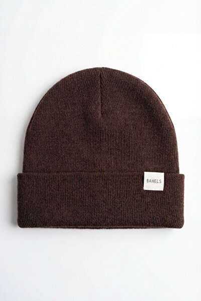 BAHELS Unisex Brown Thick Basic Plain Knitwear Beanie