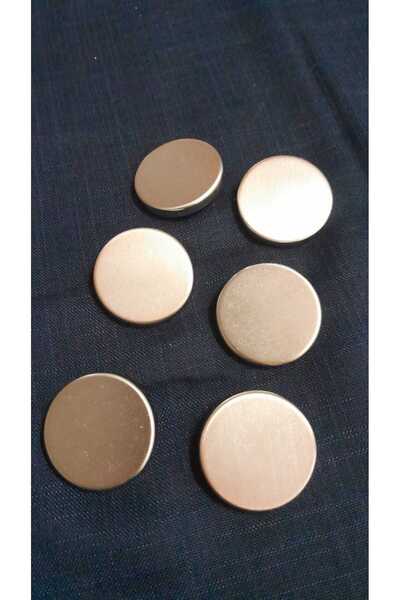 ILCARE Mat Gümüş Kaplama Fırçalı Metal Düğme 50BOY 35 mm 6 Adet
