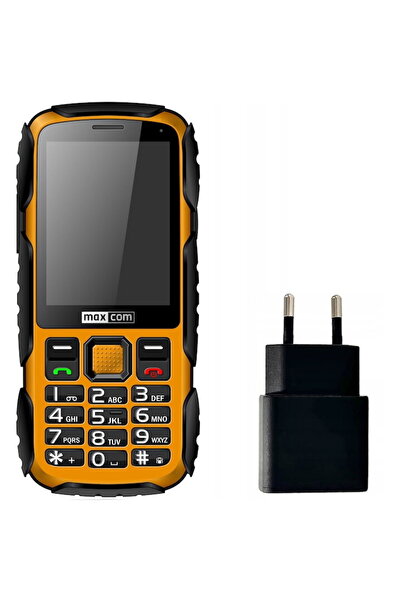 MAXCOM Mobile Phone Package with Adapter MM920 Light Yellow