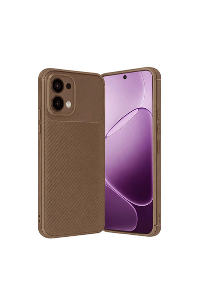eco port Oppo A6 Pro 4g Compatible Auto Focus Carbon Cover - Brown