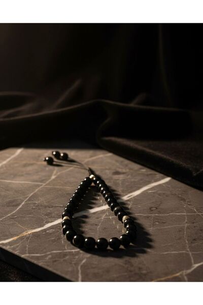 Altıncık 14 Ayar Altın Dorika Akik Taşlı Tesbih