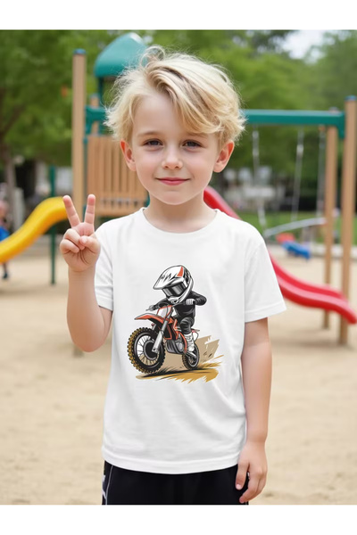 Cevval Short Sleeve Printed Children's T-Shirt