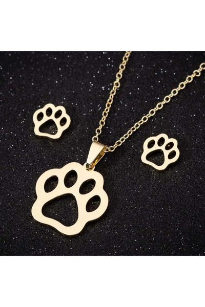 Choice طقم مجوهرات ذهبي مكون من 33 قطعة، بتصميم قطة صغيرة ذهبية اللون، مصنوع ...