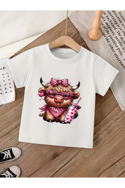 Cevval Short Sleeve Printed Children's T-Shirt