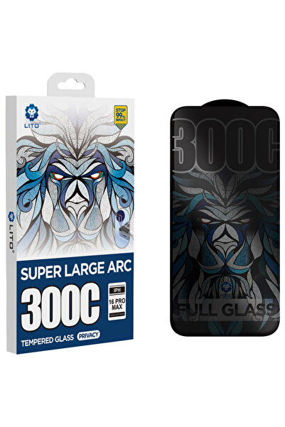 Lito Screen Protector for iPhone 16 Plus - D+ Max Privacy 300 C - Black