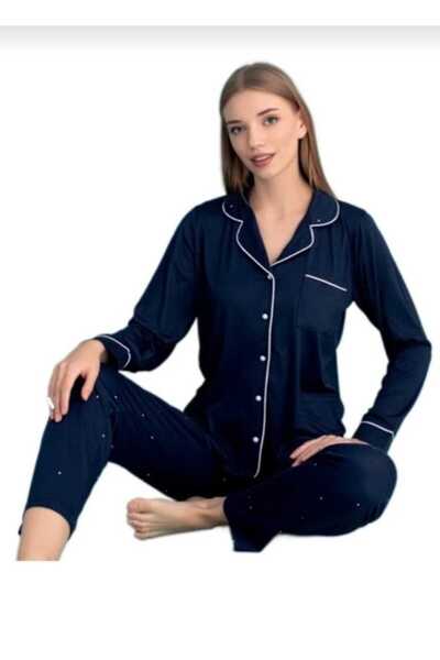 Mihra Önden düğmeli Milan Pijama Takımı