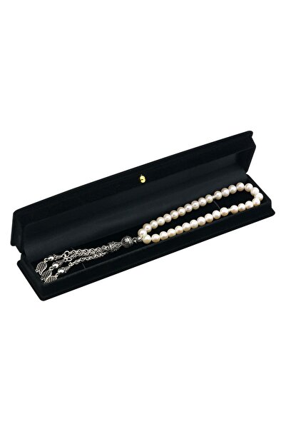 İstiridye İnci Pearl Prayer Beads with Tulip Motif - Gold