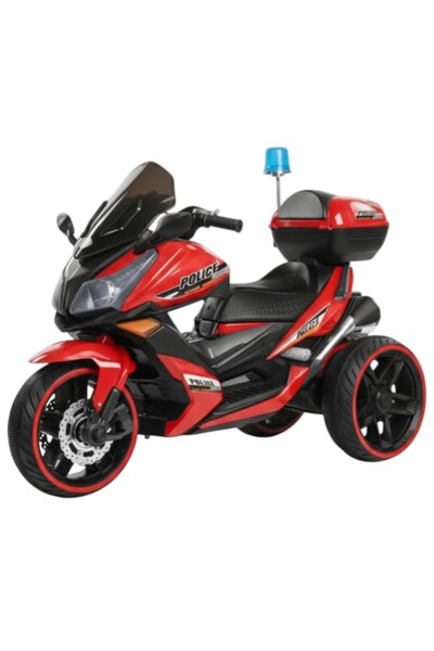 Leno Kids Electric Police Tricycle 12V With Dual Motors And Bluetooth, Red – ...
