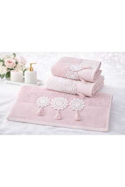 Fiesta 3-Piece Bamboo Lace Hand & Face Towel 50X90