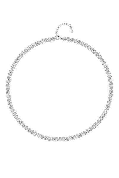 Atelier Duygu 4MM | Choker Princess Cut Su Yolu Kolye