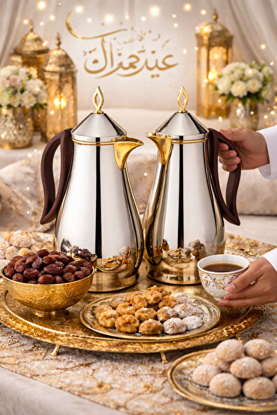 Dania 🫖✨ Hadeel Stainless Steel Thermos Set – Glass Interior for Tea and Cof...