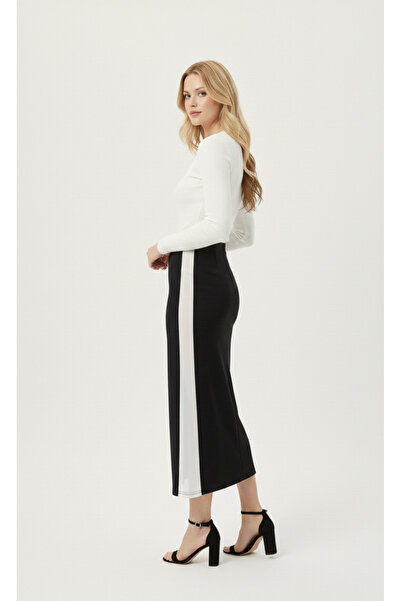 bravorite for brave women Fusta creion midi neagră din tul transparent, cu du...