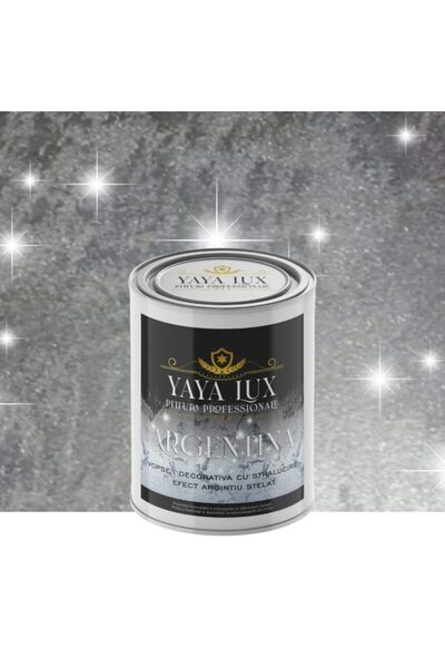 YaYa Color Argentina Luxury Decorative Paint, Steel Grey, with 3D Starry Effe...