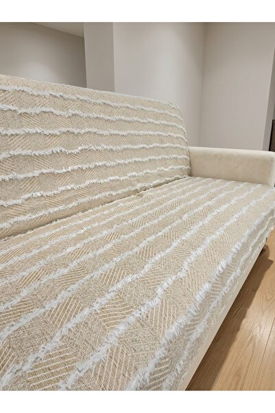 miar home perde tekstil 100% Cotton Sofa Cover Cream – Protective Cover That ...