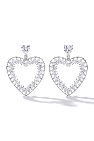 Atelier Duygu Crystal Heart Earrings