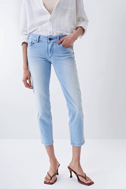 Salsa Jeans Straight-leg cropped jeans with a mid-rise waist