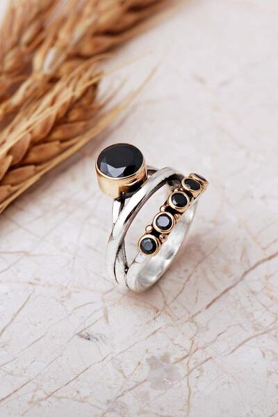 Sümer Telkari 5 Farklı Doğal Taş Seçenekli Elişi 925 Ayar Gümüş Yüzük 6004