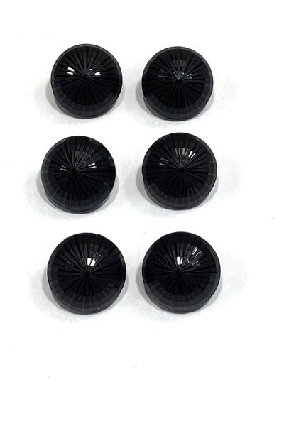 karantuhafiye زر معطف ترنش إيطالي / أسود / بنقش بارز / 2.3 سم / مجموعة من 6 ق...