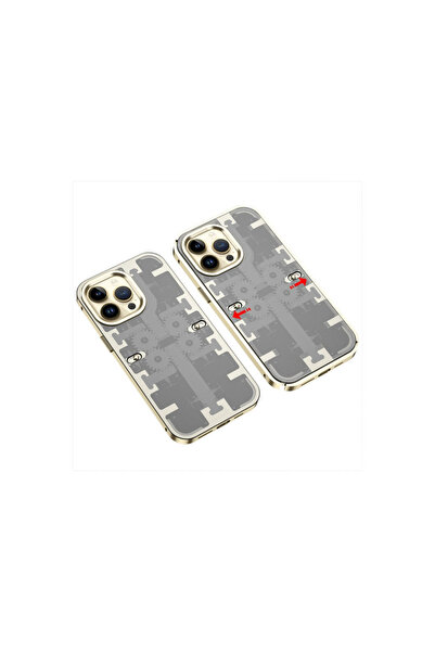 eco port Iphone 13 pro case mechanical bumper cover - gold