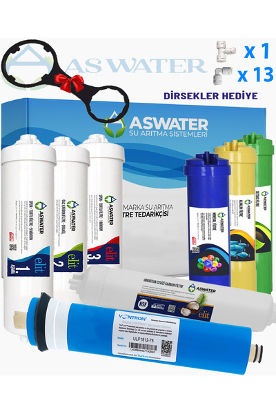 As Water Tüm Kapalı Kasa (inline) Cihazlar ile Uyumlu 8'li Elite Filtre Seti ...