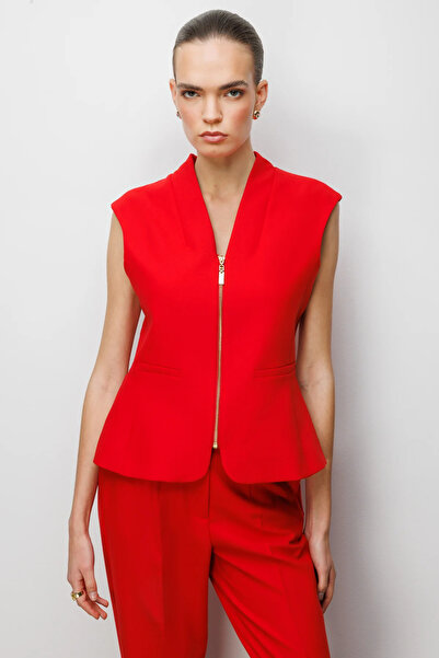 Ekol V-Neck Vest with Stitching Detail 1010