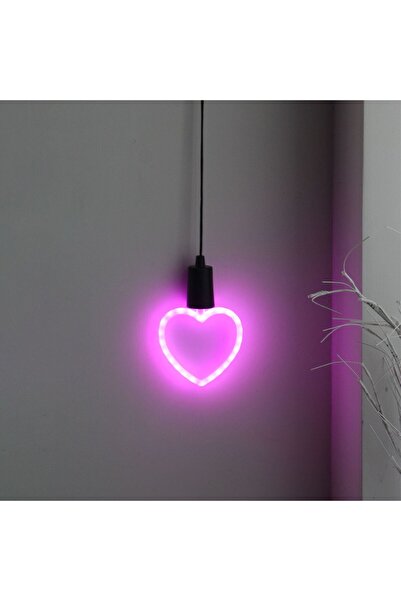 OEM Neon Heart Party Lamp with Batteries - Pink