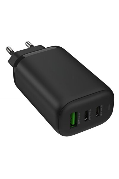 e-SWC Incarcator retea Fast Charge e-SWC®, 3 x USB, 65 W, 3.25 A, Negru