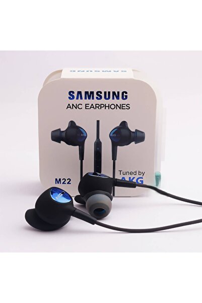 Choice سماعة سامسونج M22 اذن مسمار 3.5 ملم مع جهاز تحكم وميكروفون مضفرة اسود/...