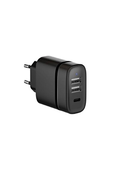 e-SWC 3xUSB e-SWC® mains charger, 15 W, 3 A, Black