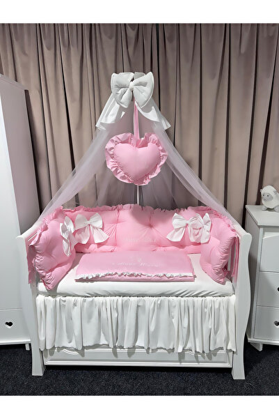 PeppiBambini Lenjerie de patut personalizata 7 piese ROYAL Pink -