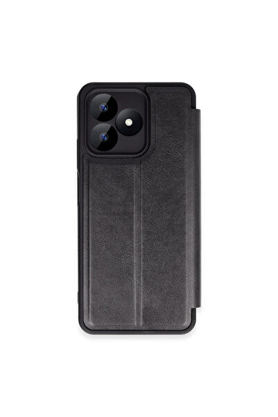 eco port غطاء حماية قابل للطي لهاتف ريلمي نوت 50 الجيل الرابع - أسود