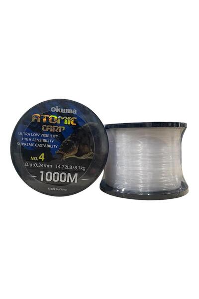 Okuma Atomic Carp 1000mt 0.34mm Bobin Sazan Misinası Şeffaf
