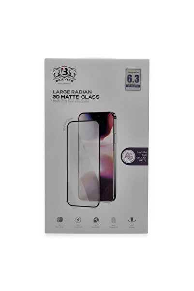 eco port واقي شاشة زجاجي غير لامع ثلاثي الأبعاد لهاتف آيفون 16 برو ماكس من بي...