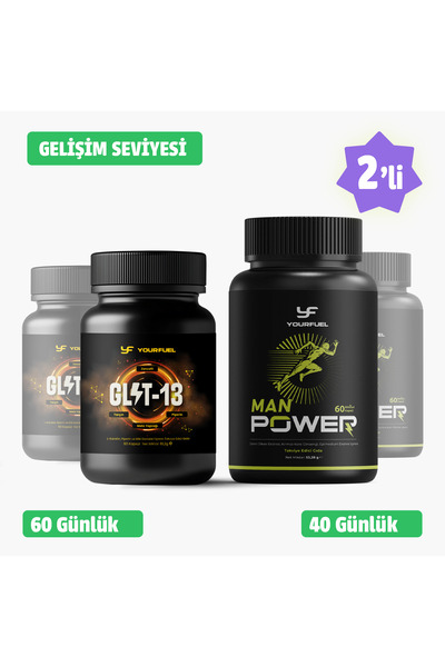 yourfuel Sistem Paketi | ManPower (60 Kapsül) + GL1T-13 (60 Kapsül) | Takviye...