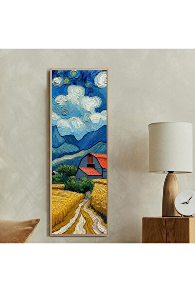 Tuba Decor Tek Parça Gerçek Ahşap dikey Panorama Çerçeveli Tablo