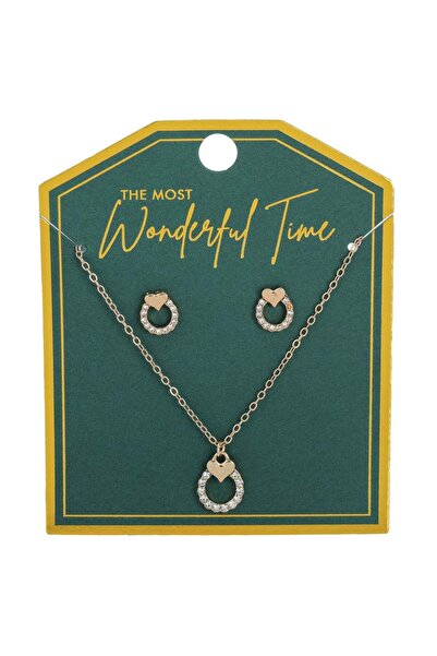 OEM Set Colier & Cercei cu Stras & Inima